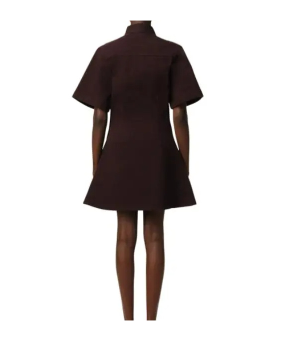 Ami Alexandre Mattiussi Ami Paris Short-sleeve Shirt Dress In Black