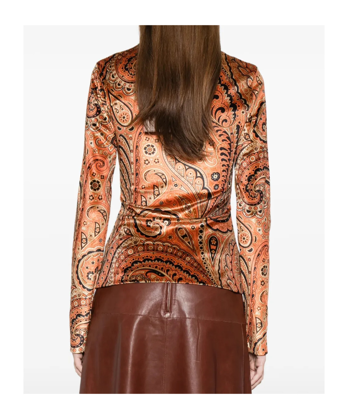 Etro Floral T-shirt In Brown