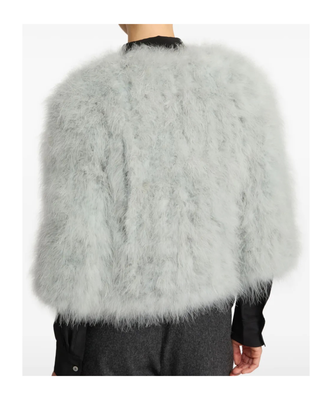 Yves Salomon Long-sleeved Casual Jacket In Gray