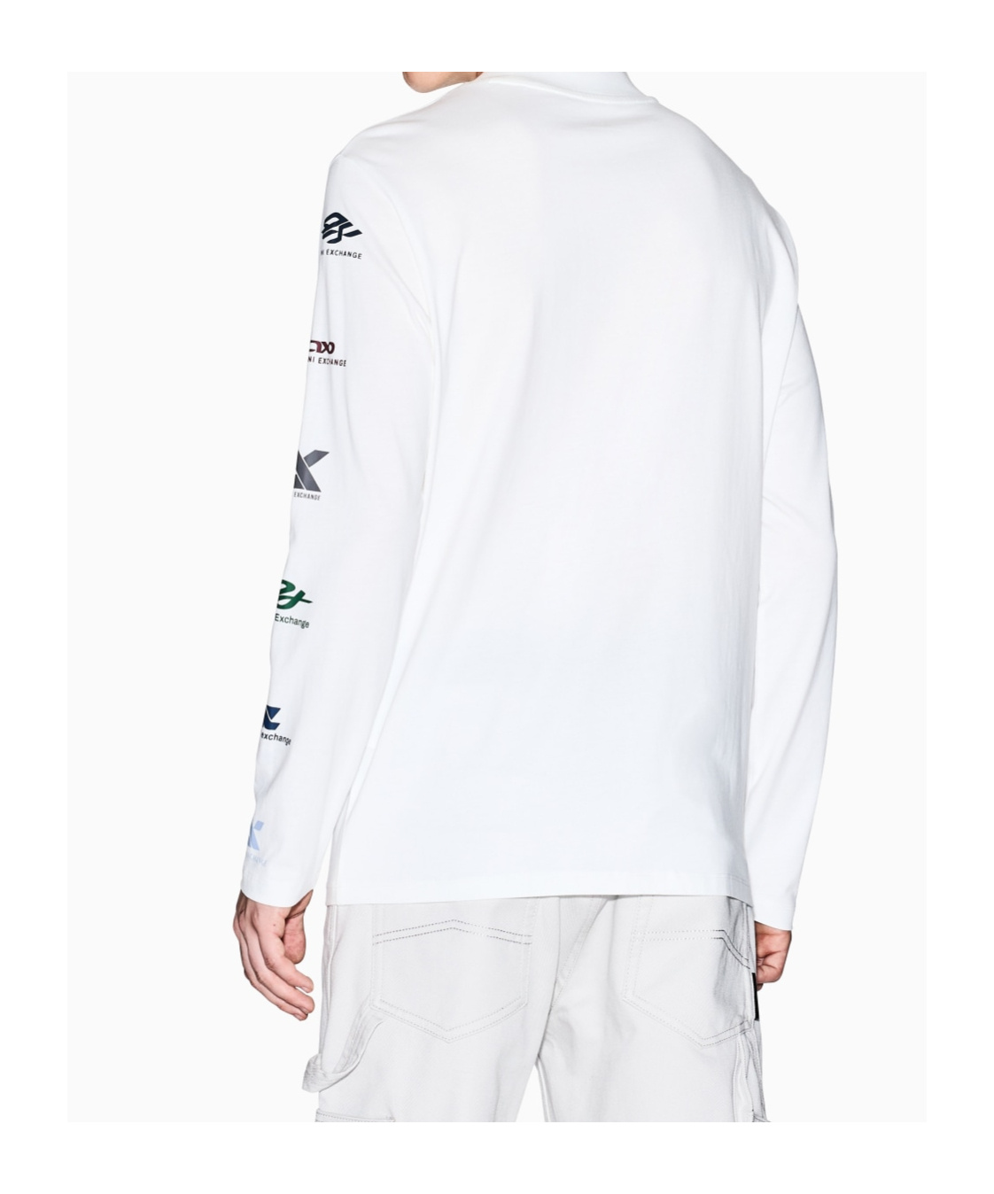 Armani Exchange Long Sleeve T-shirt In White