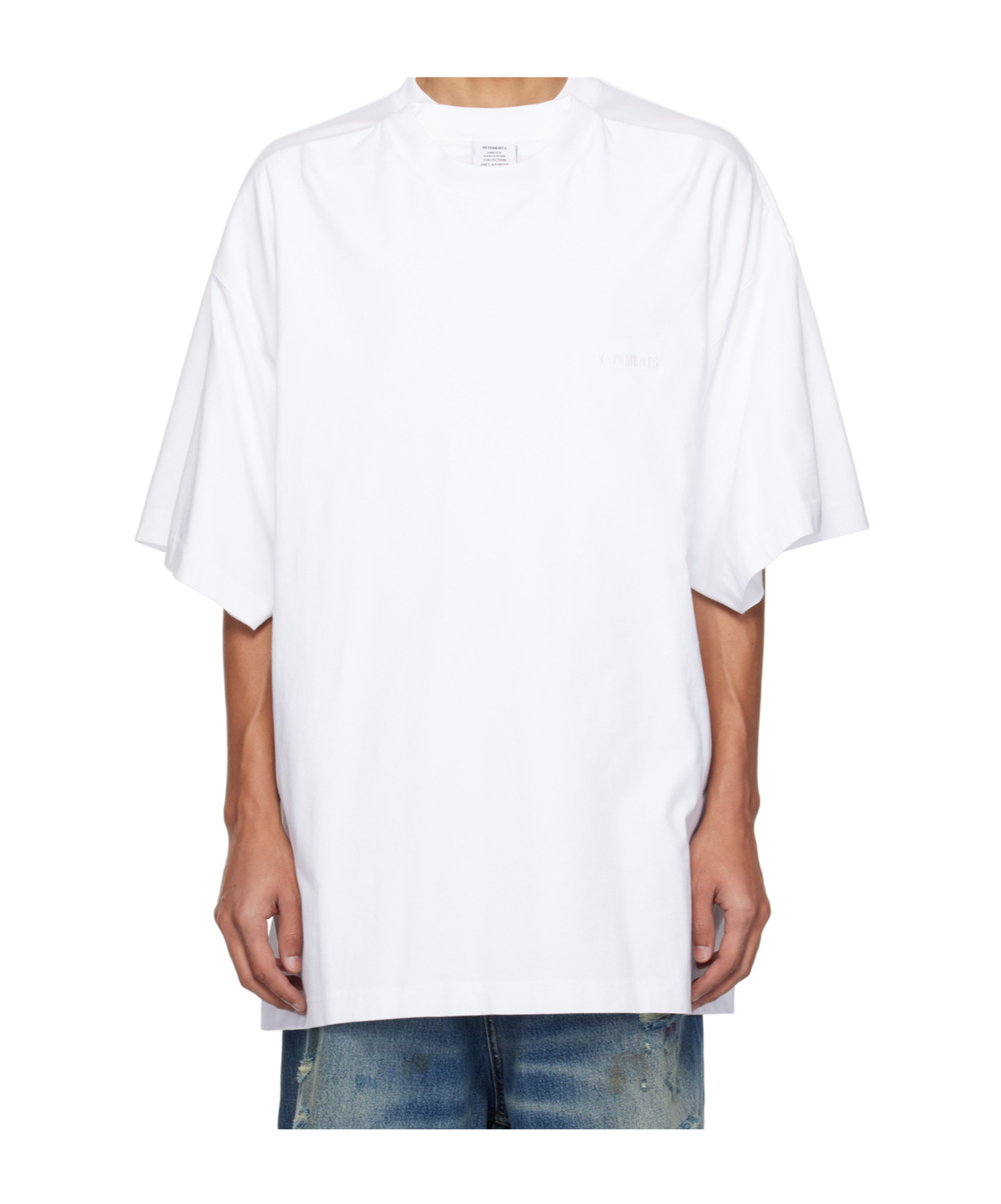 Vetements Round Neck T-shirt In White