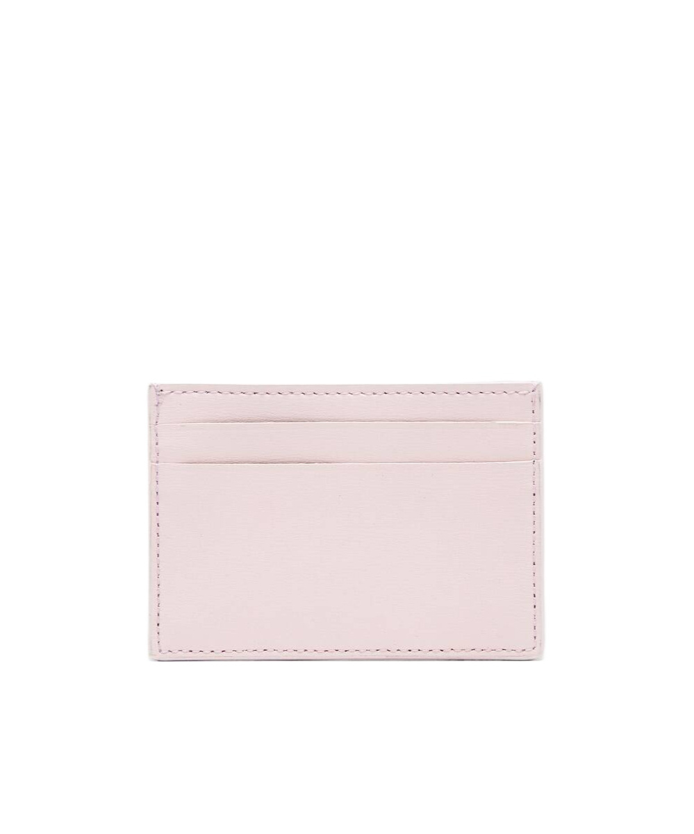 Alexander Mcqueen Compact Silver Foil Card Case In Pink