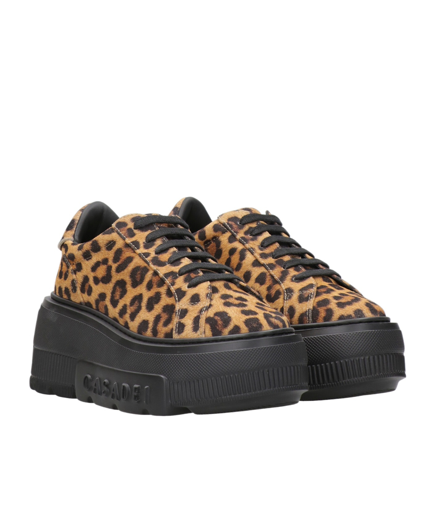 Casadei Round-toe Low-top Casual Shoes In Animal Print
