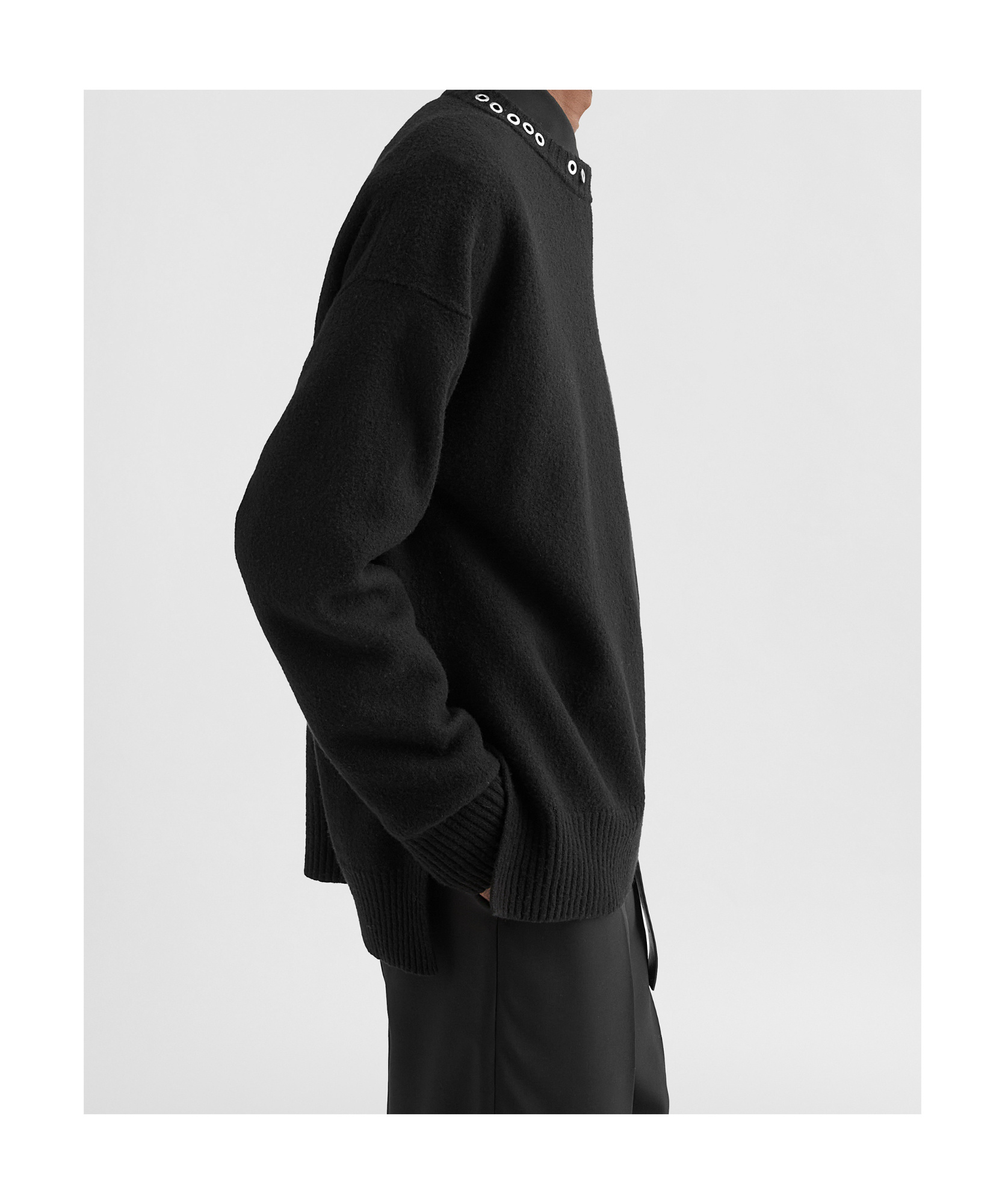 Jil Sander Crewneck Jumper With Stud Application