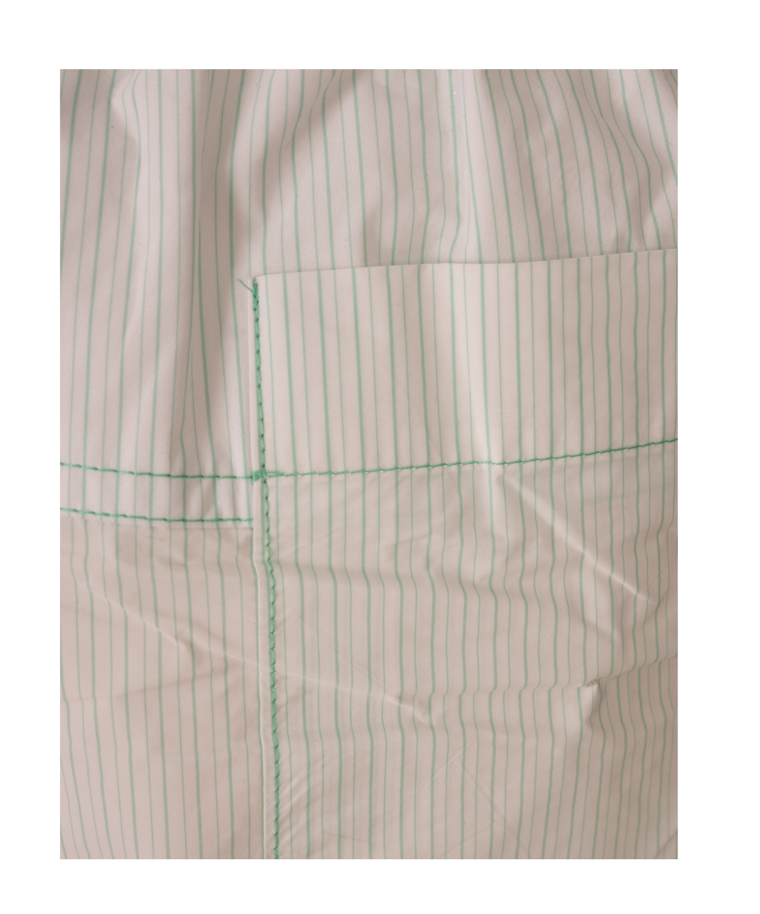 Rabanne Striped Contrast Stitching Shorts In White