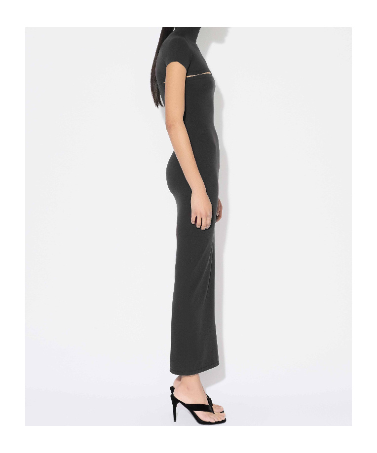 Alaïa Second-skin Knit Cut-out Dress In Black