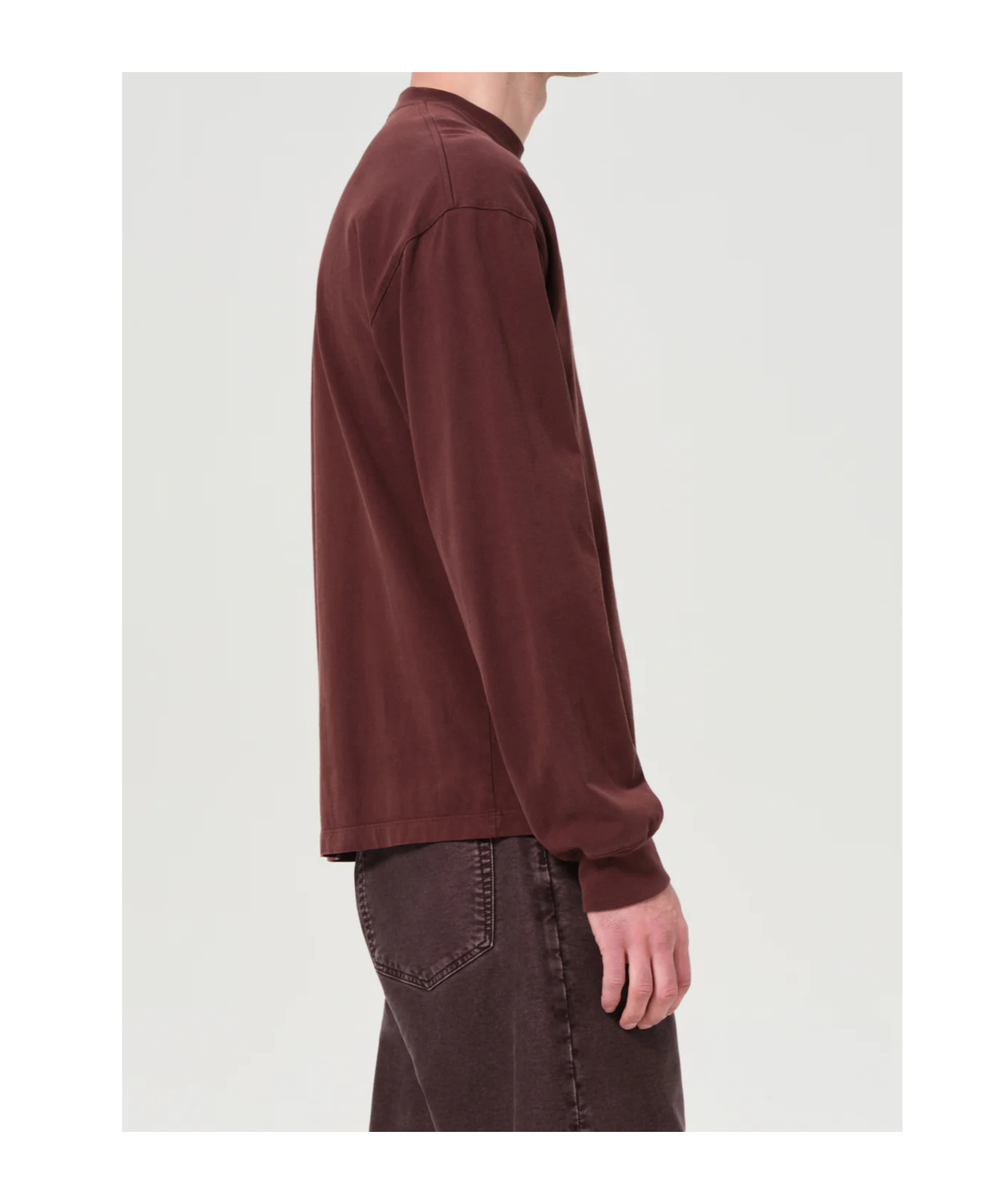 Agolde Asha Long-sleeved T-shirt In Brown