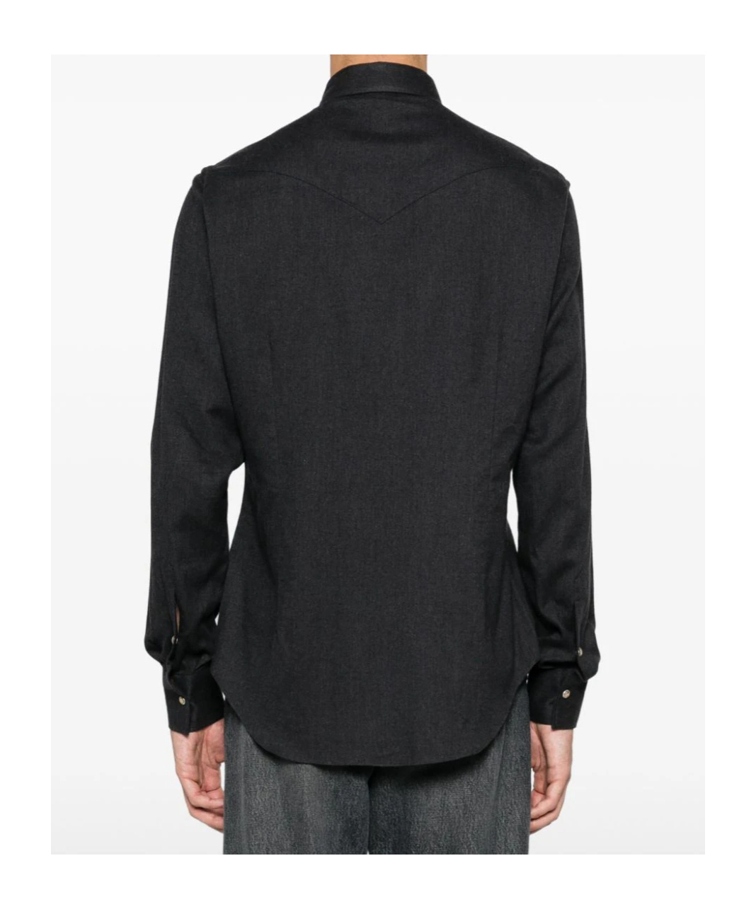 Eleventy Dark Grey Cotton Shirt In Black