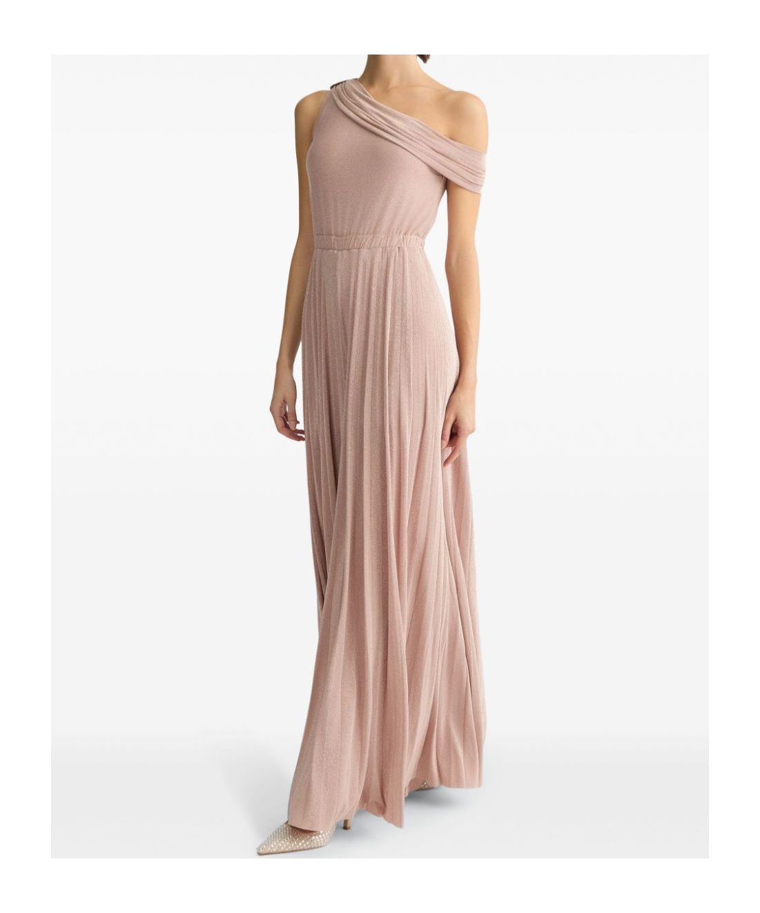 Liu •jo Liu Jo Elegant Powder Pink Sleeveless Evening Dress In Nude