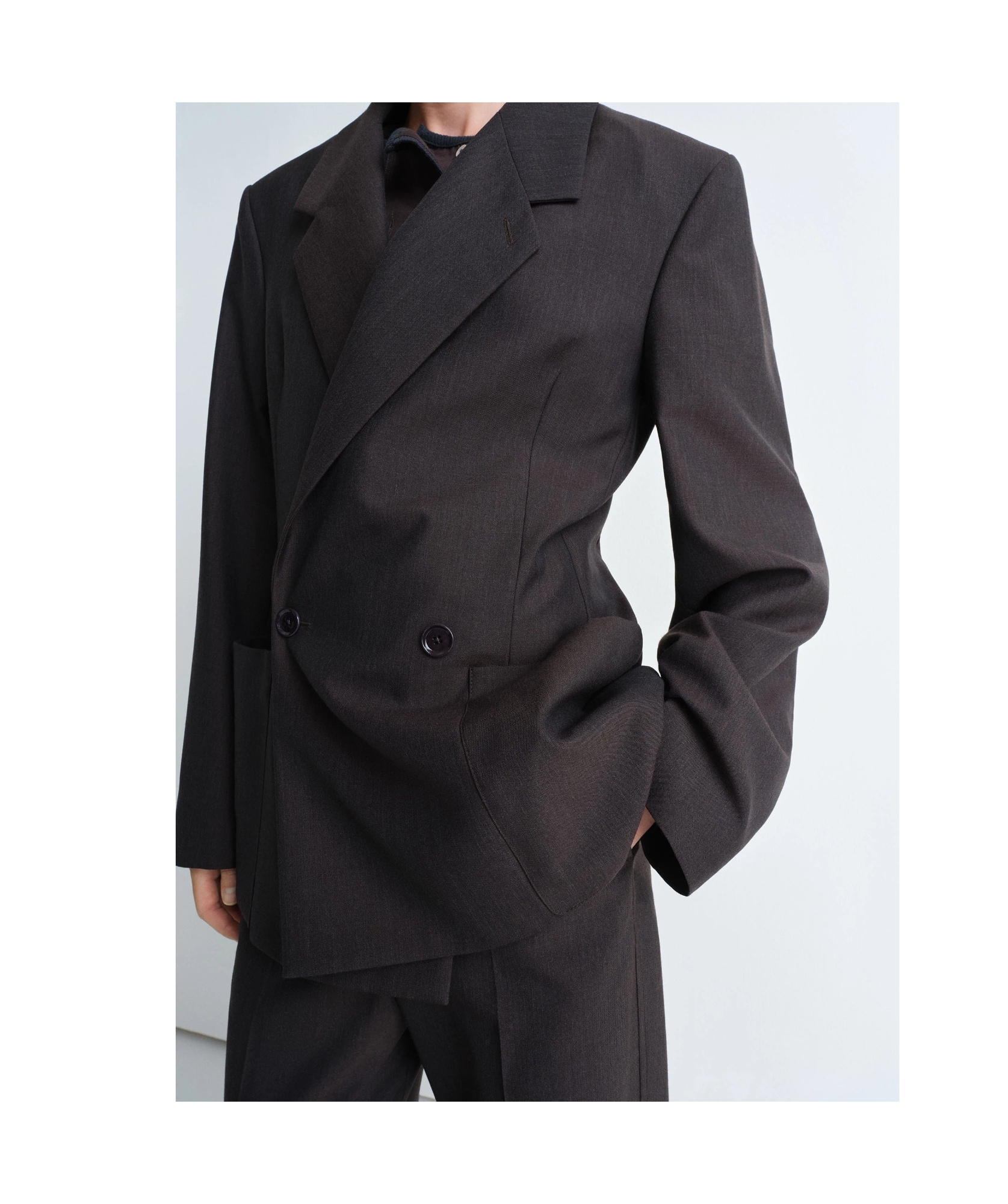 Lemaire Double-breasted Blazer In Black