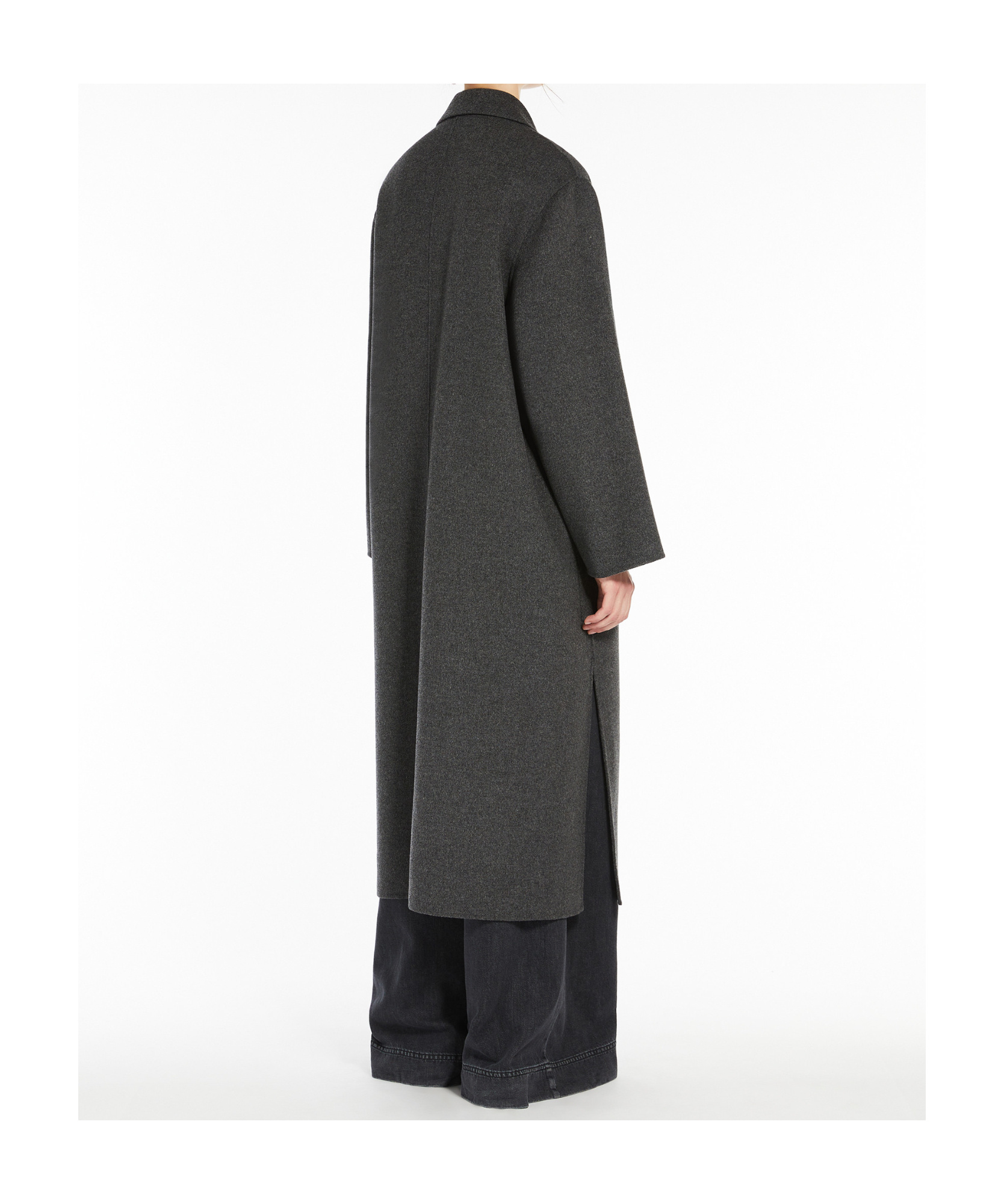 Weekend Max Mara Galosce Button-up Long-sleeved Coat In Black