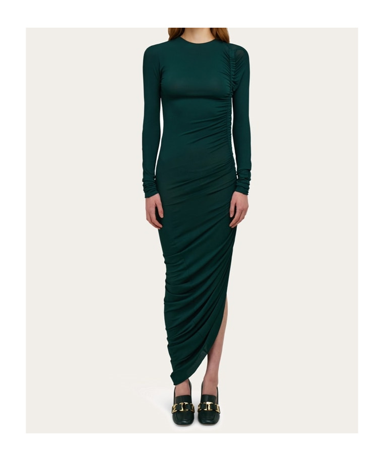 Ferragamo Crepe Light Jersey Midi Dress