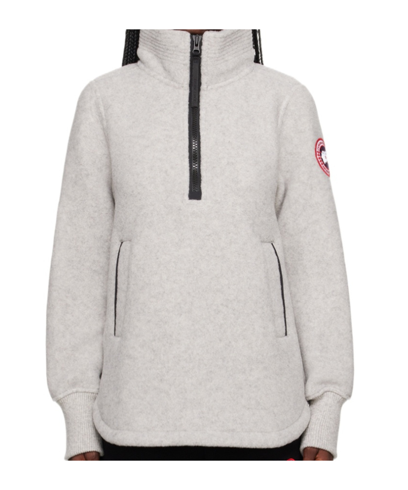 Shop Canada Goose Severn Stand-neck Sweater In White
