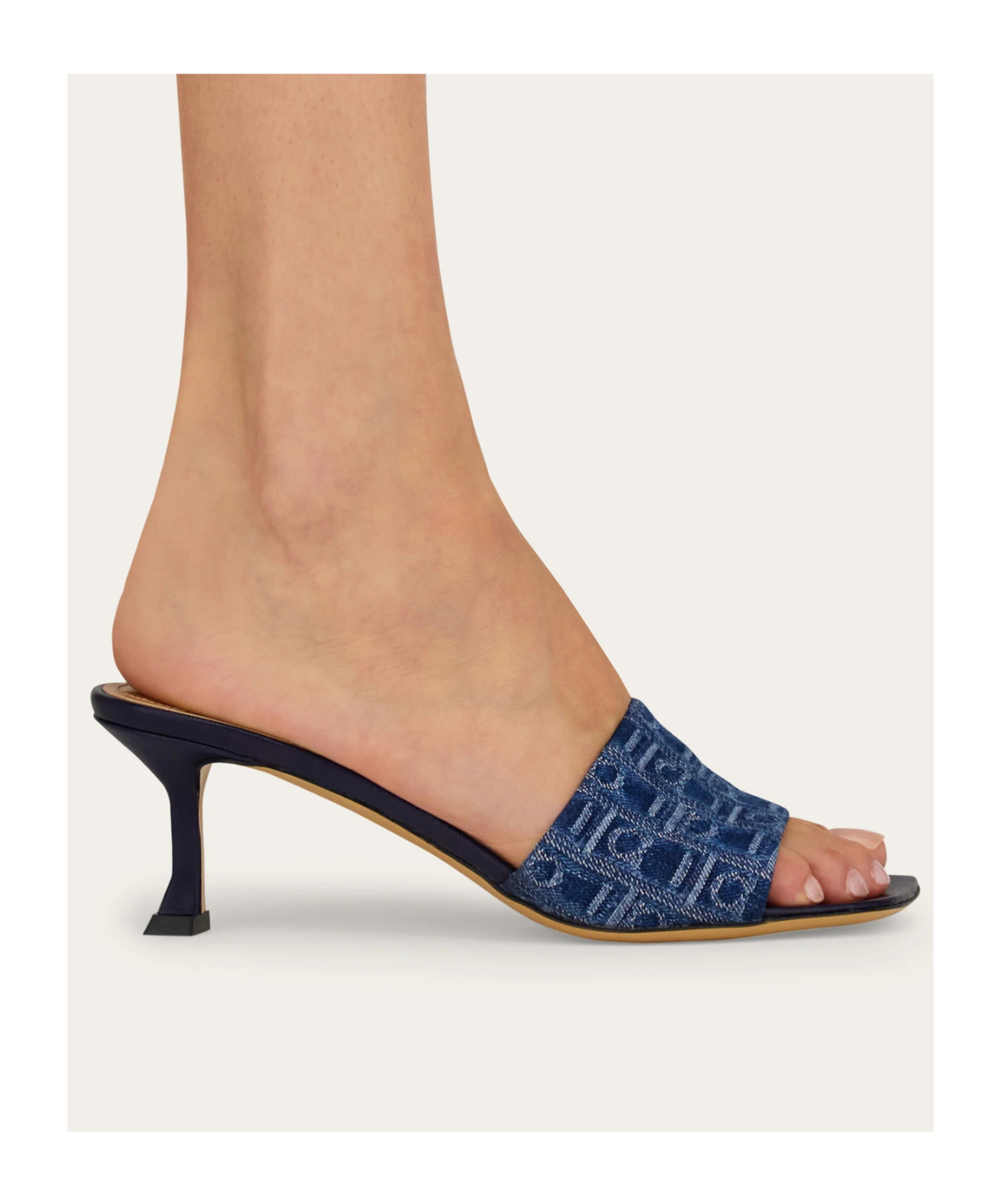 Ferragamo Monogram Sandal In Blue