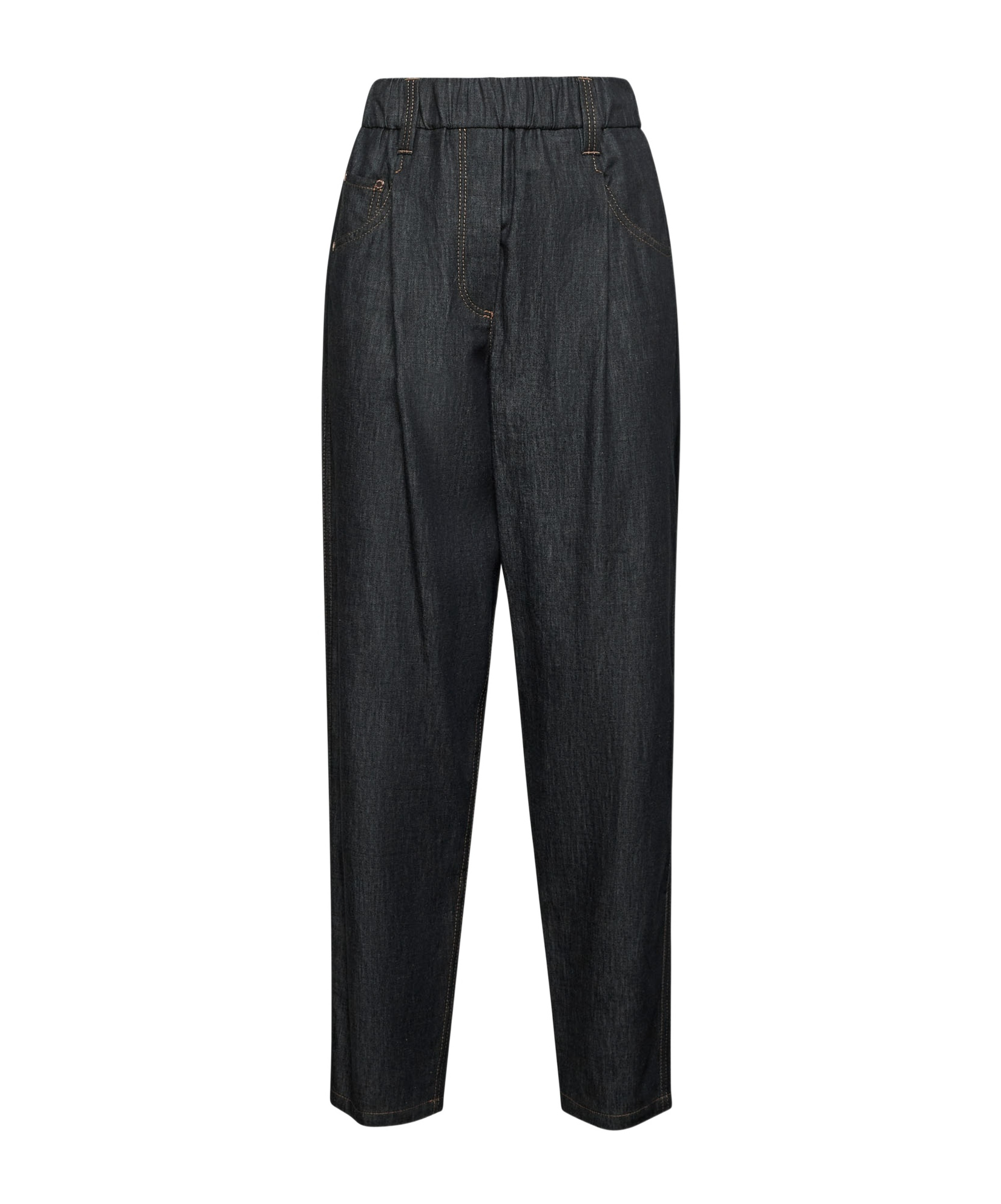 Brunello Cucinelli Belt-loop Jeans In Black