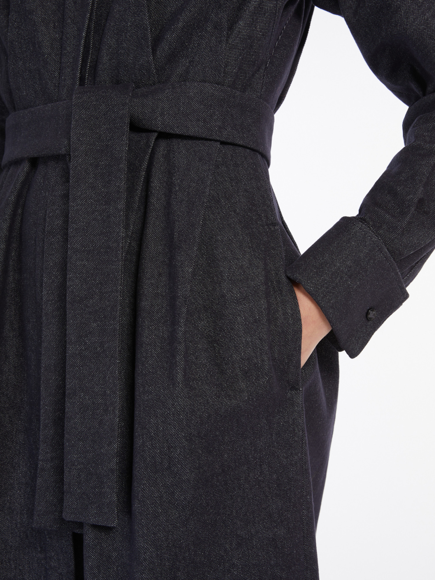 Max Mara Maxmara Women Aller - Denim-effect Chemise Dress In Black