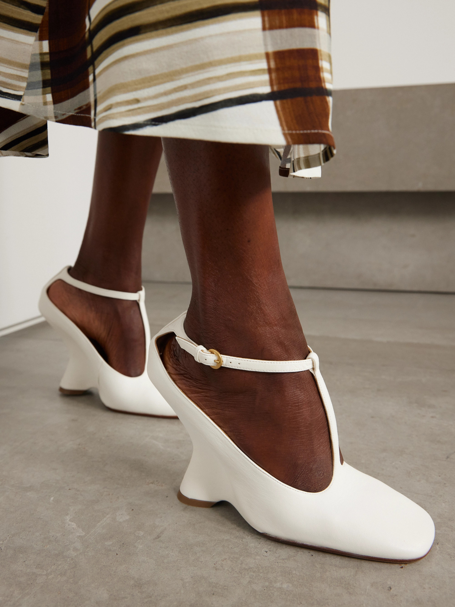 Dries Van Noten Square-toe Wedge Heels In Multi