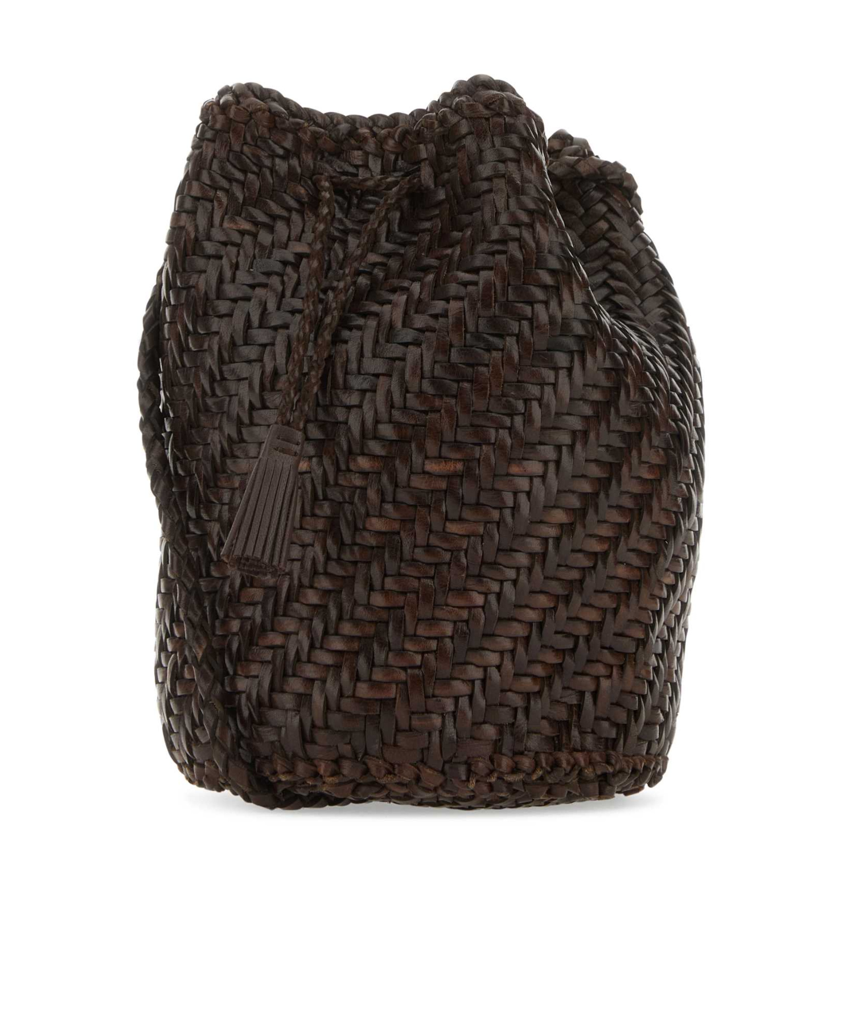 Dragon Diffusion Pompom Double Jump Bucket Bag In Black