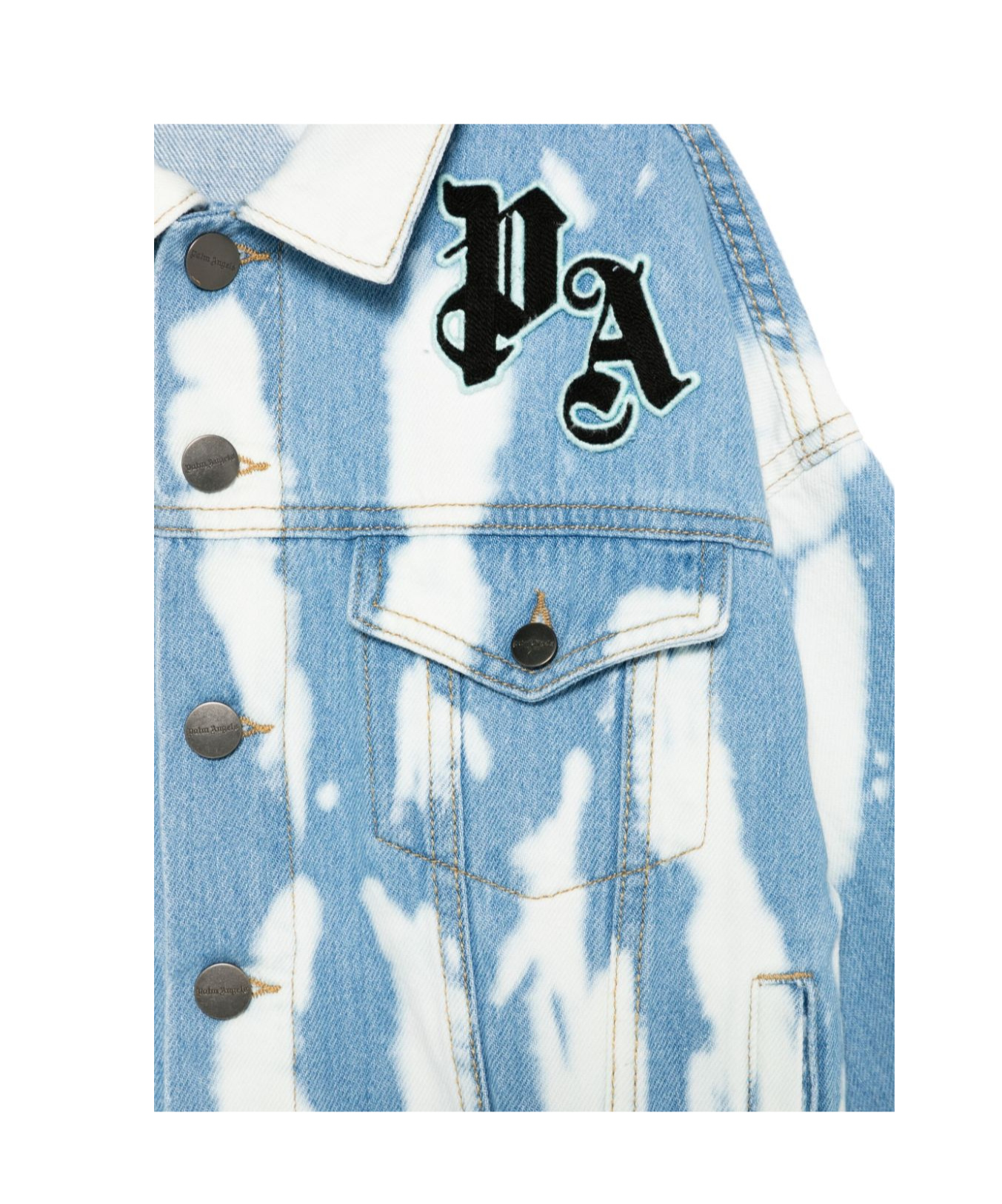 Palm Angels Pa-patch Jacket In Blue