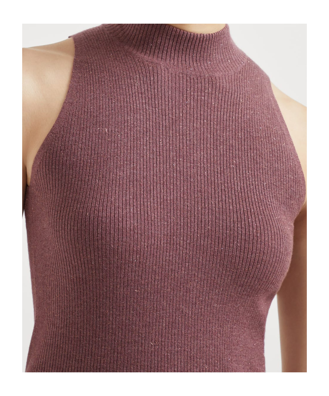Brunello Cucinelli Sleeveless Knitted Vest In Purple