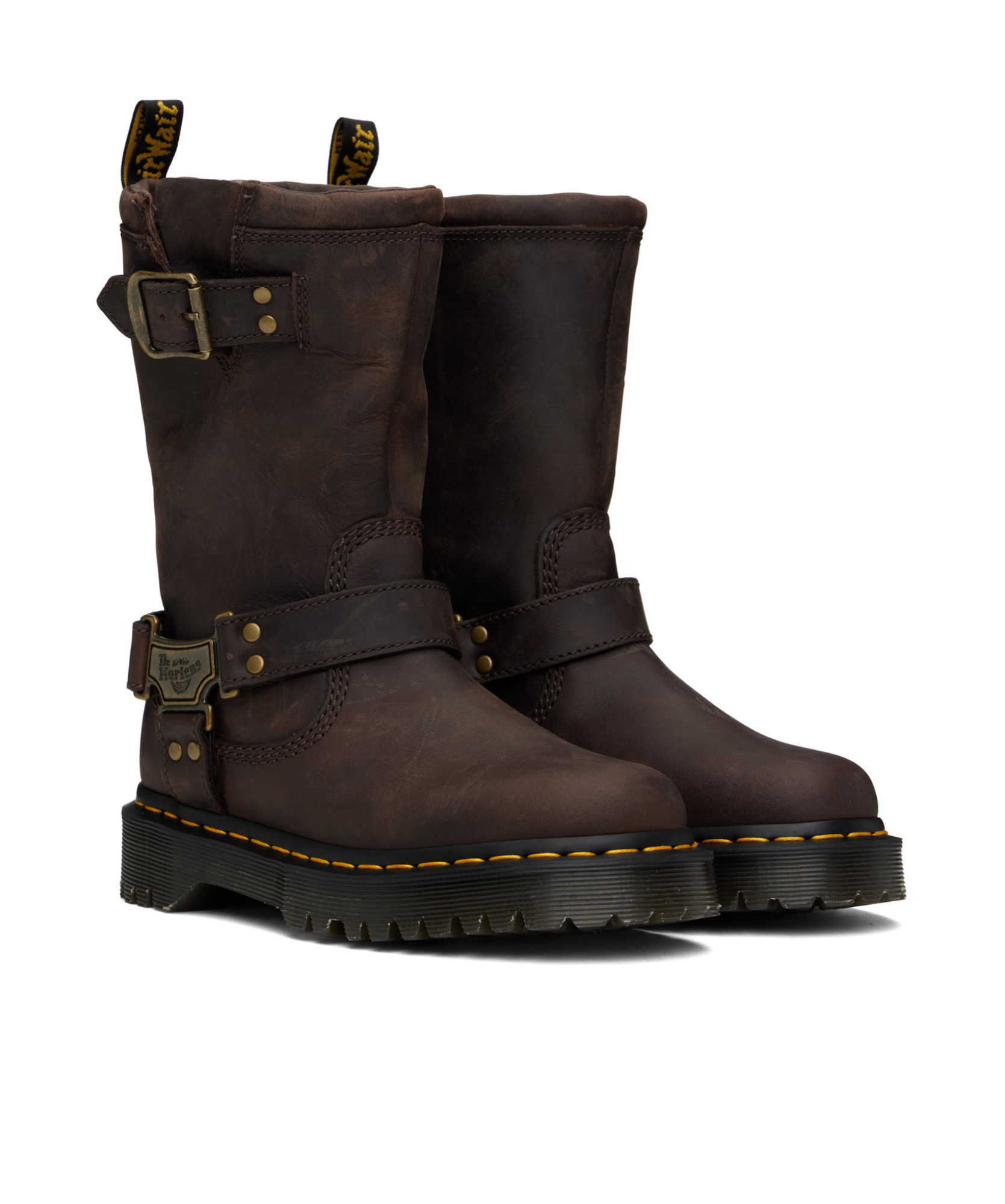 Dr. Martens Studded Ankle Boots In Black