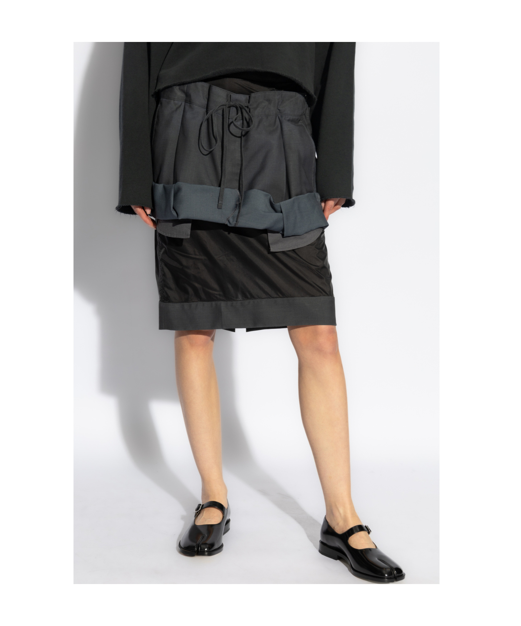 Maison Margiela Layered Knee-length Skirt In Black