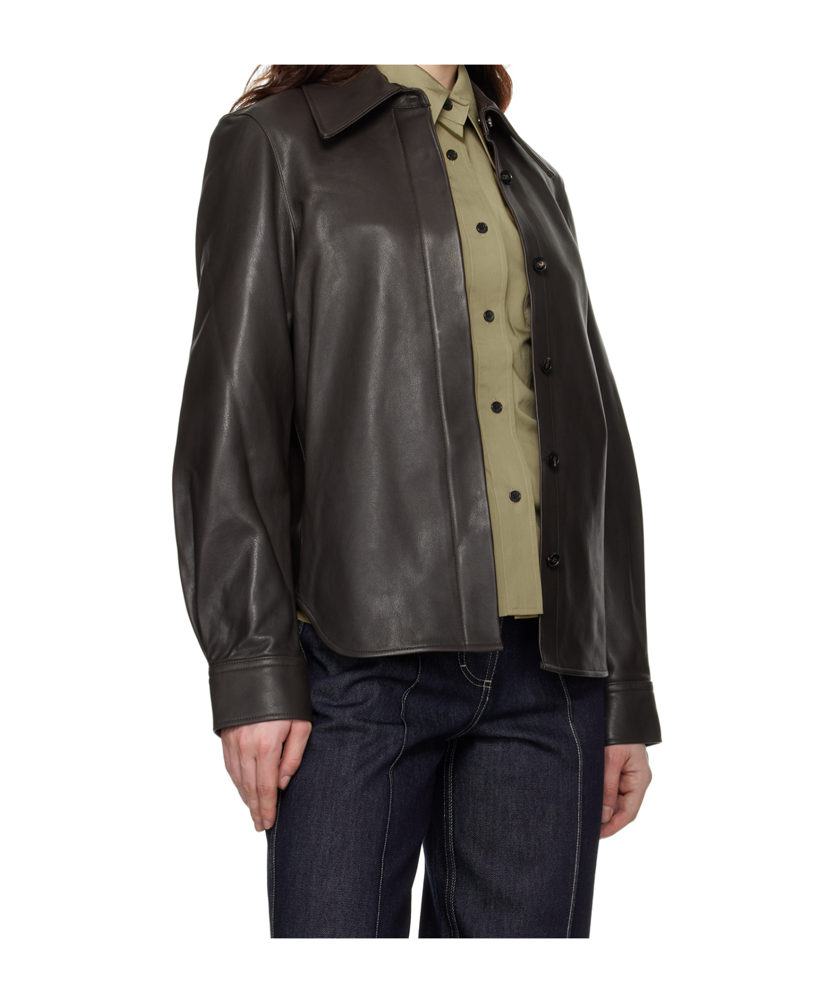 Co Shirt Jacket In Brown