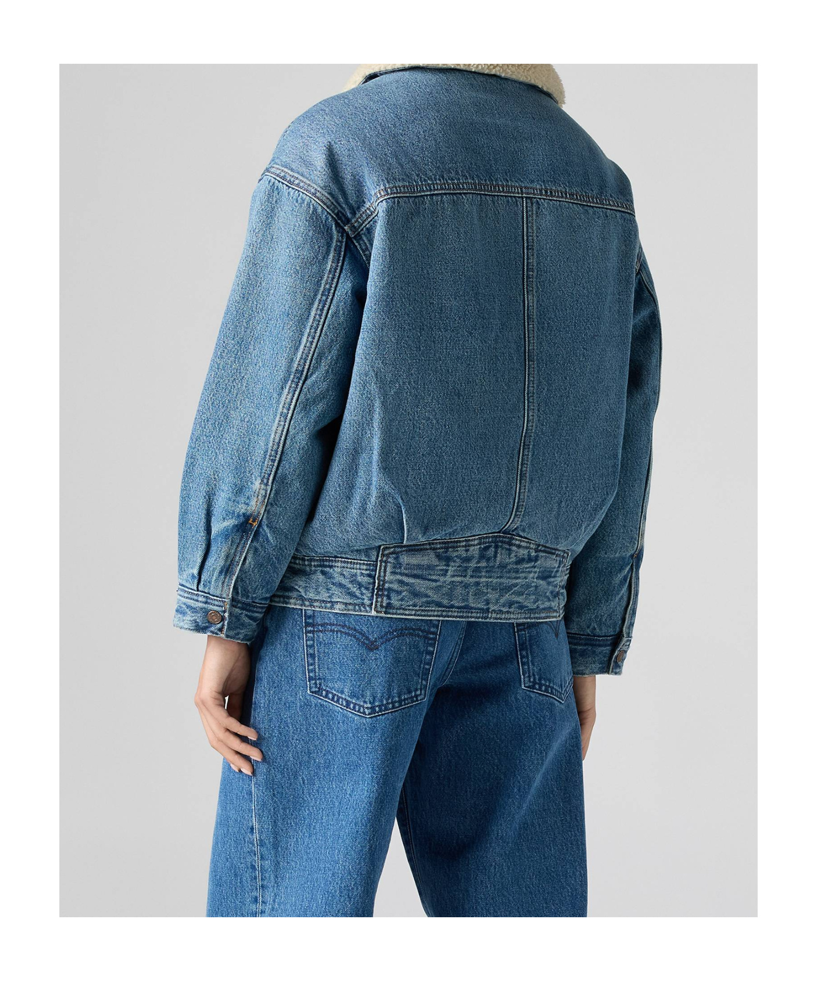 Levi's Sherpa Bomber Jacket In Blue