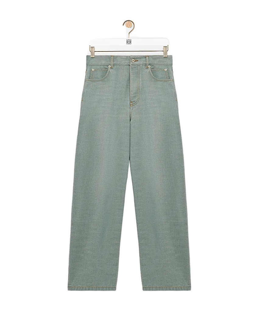 Loewe Five Pocket Jeans In Green