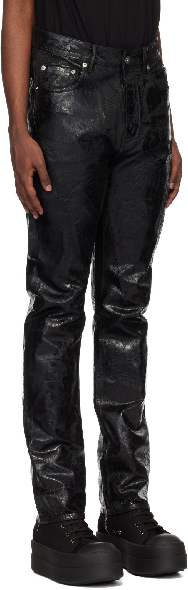 Rick Owens Drkshdw Drkshdw By Rick Owens Man Jeans Black Size 32 Cotton In Black