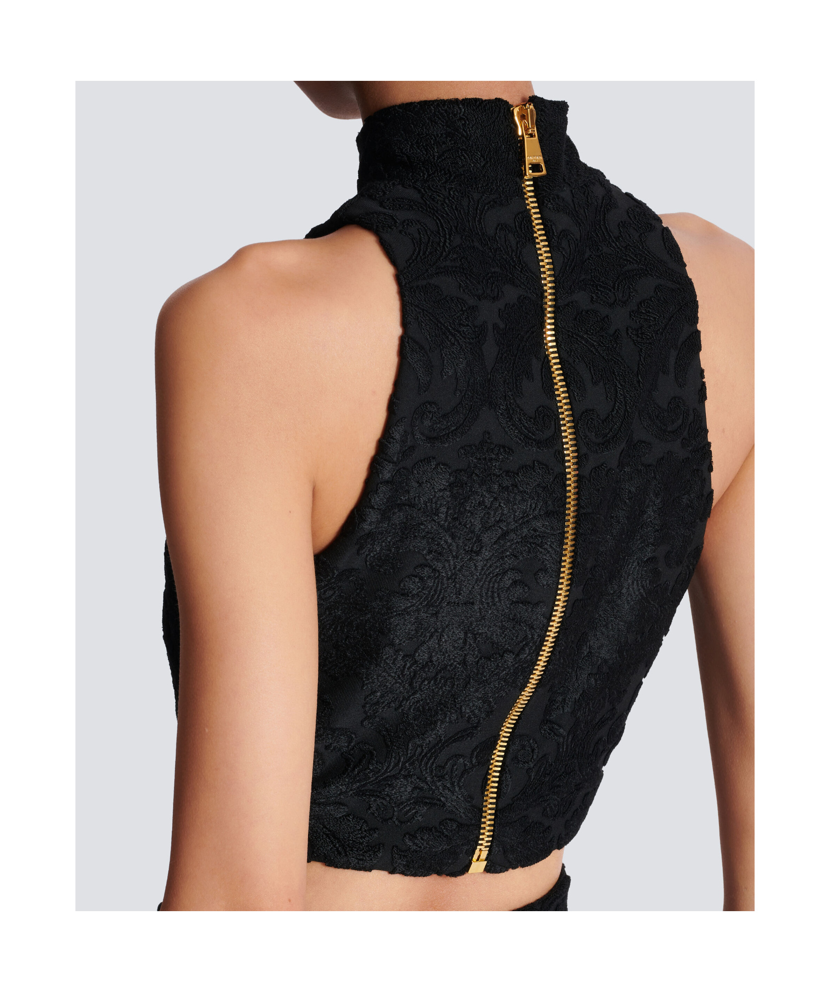Balmain Baroque-pattern Buttoned Top