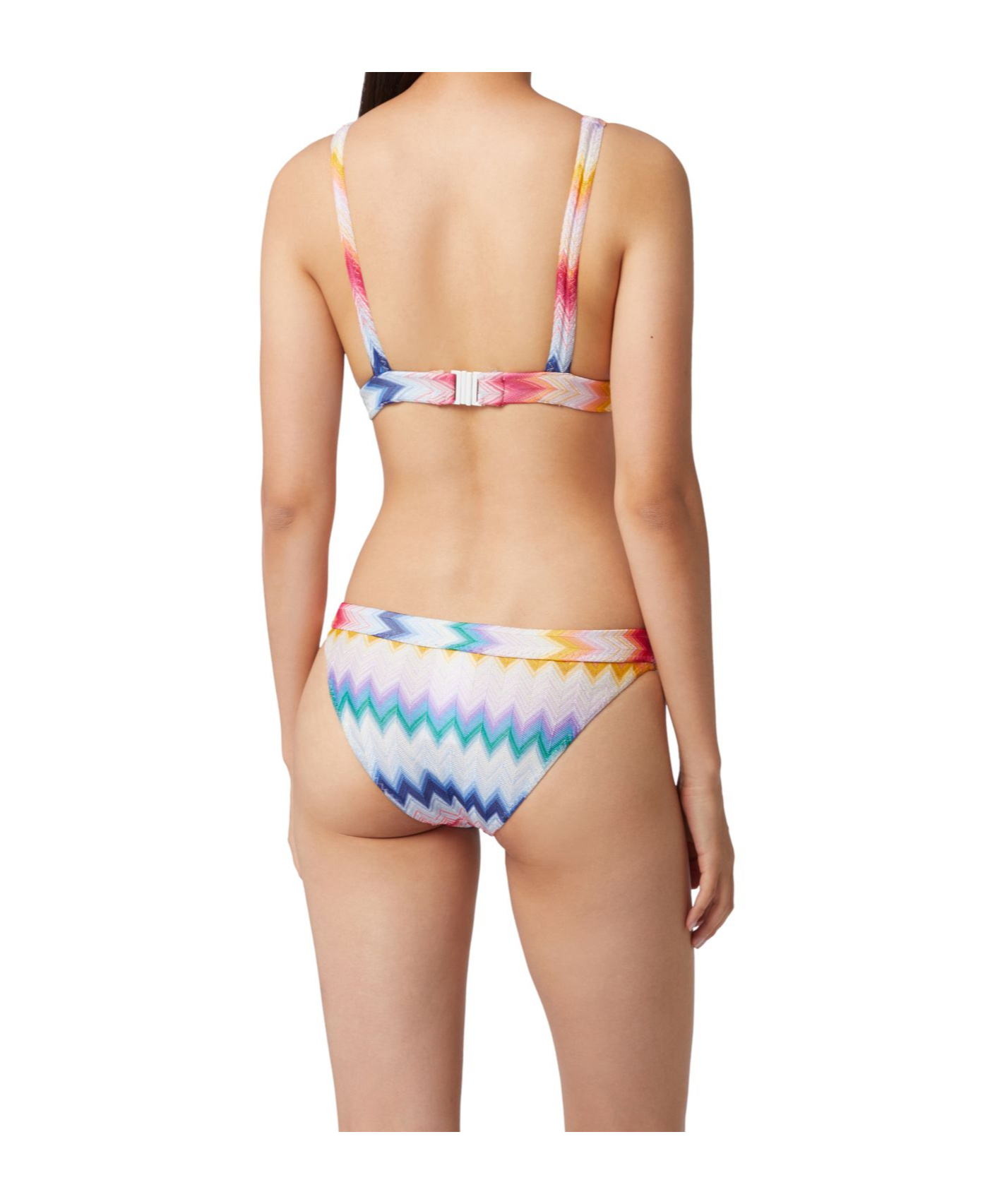 Shop Missoni Round Neck Bikini Set In White