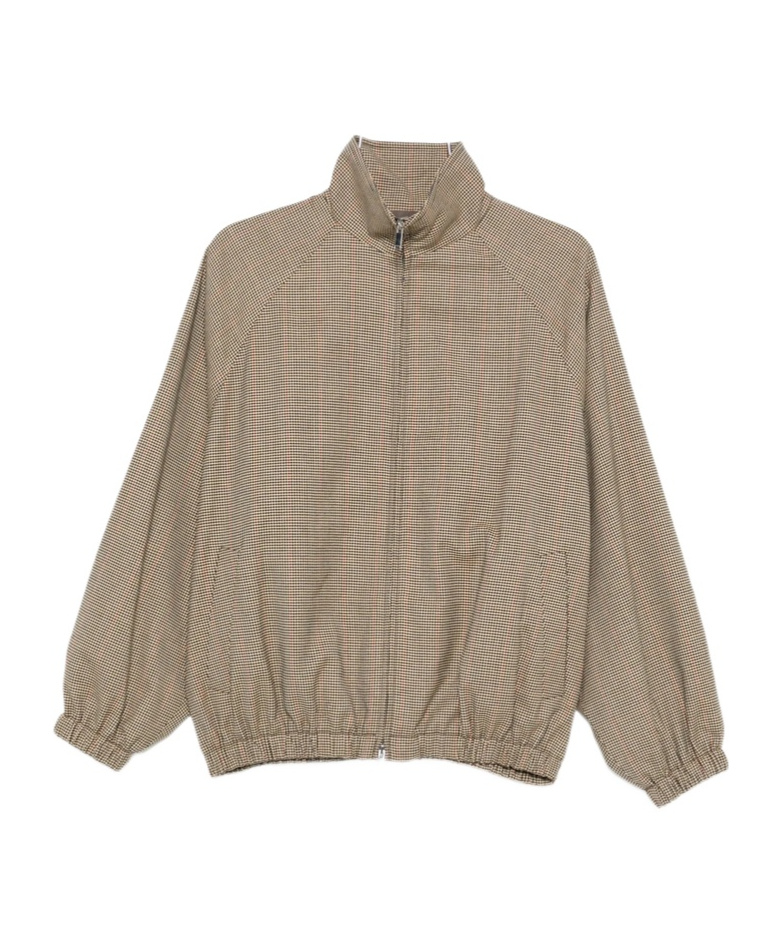 The Frankie Shop Houndstooth Bomber Jacket In Neutral