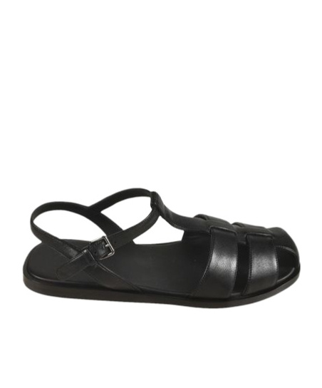 Church's Odyssey Nappa Leather T-strap Sandals Shoes In Black