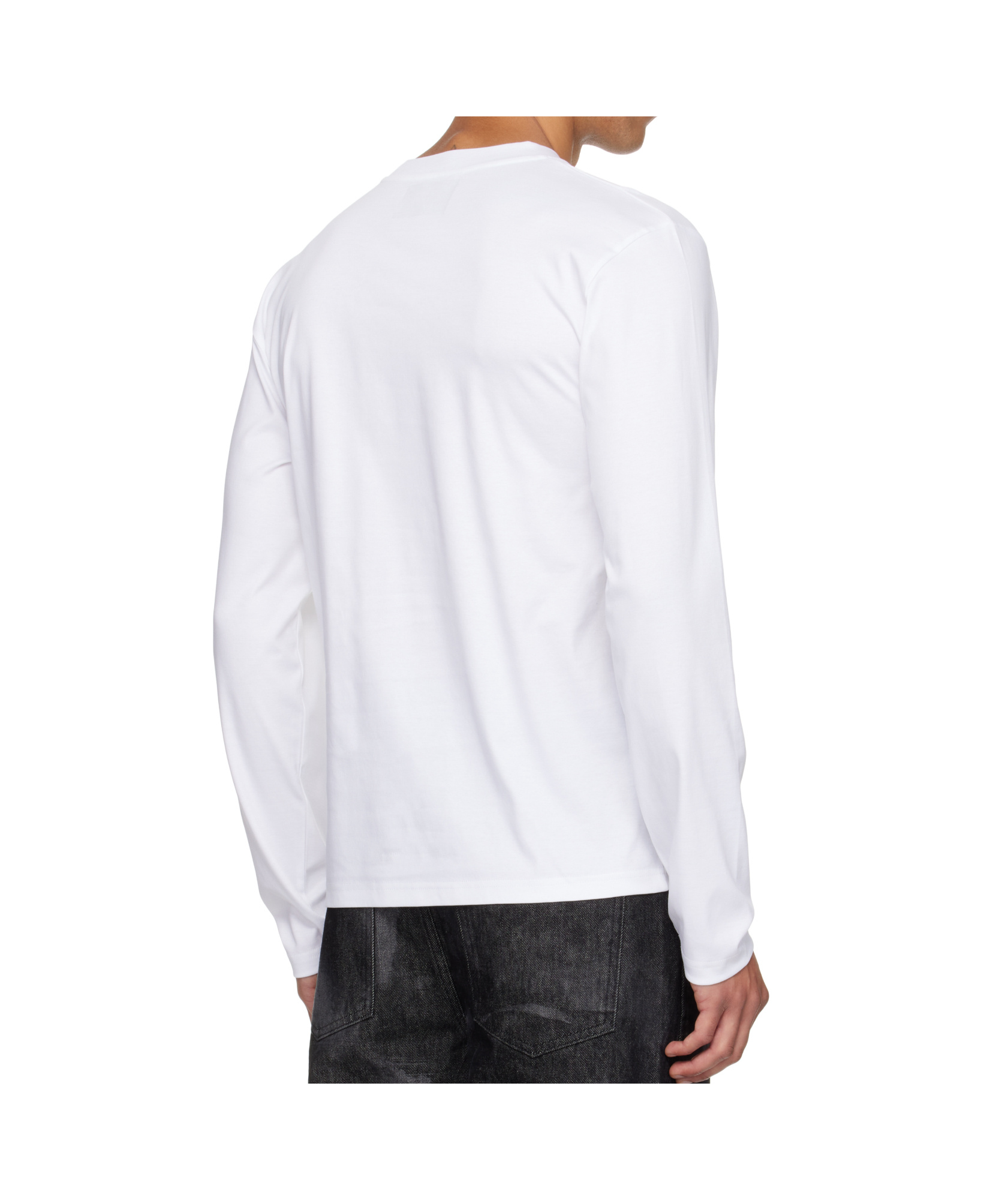 Heliot Emil White Effulgence Long Sleeve T-shirt In Red