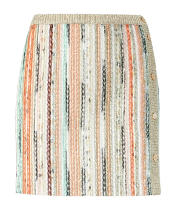 Shop Missoni Striped Mini Skirt In White