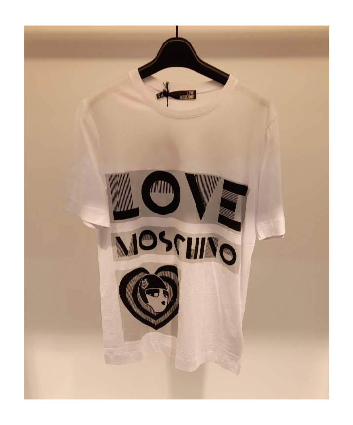 Moschino Logo Printed Short-sleeved T-shirt In Nude