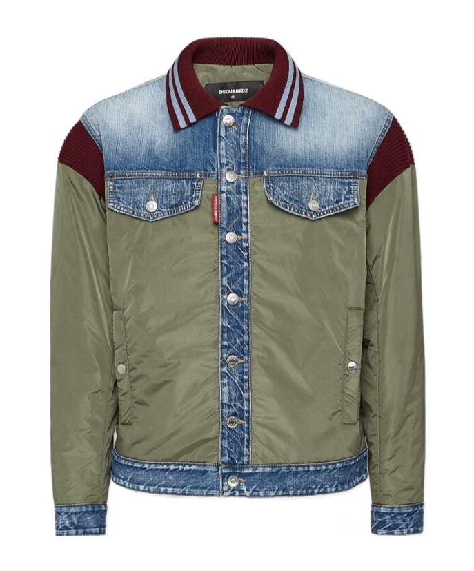 Dsquared2 Panelled Lightweight Jacket In Green