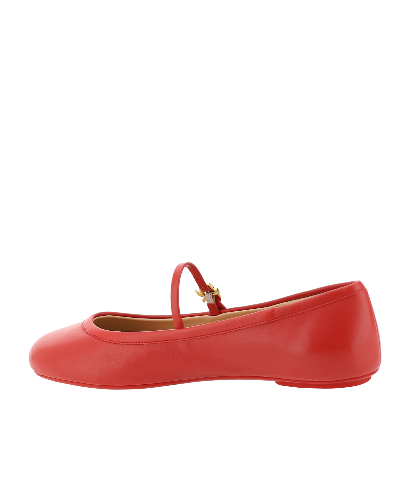 Shop Gianvito Rossi Round Head Ballet Shoes In Red