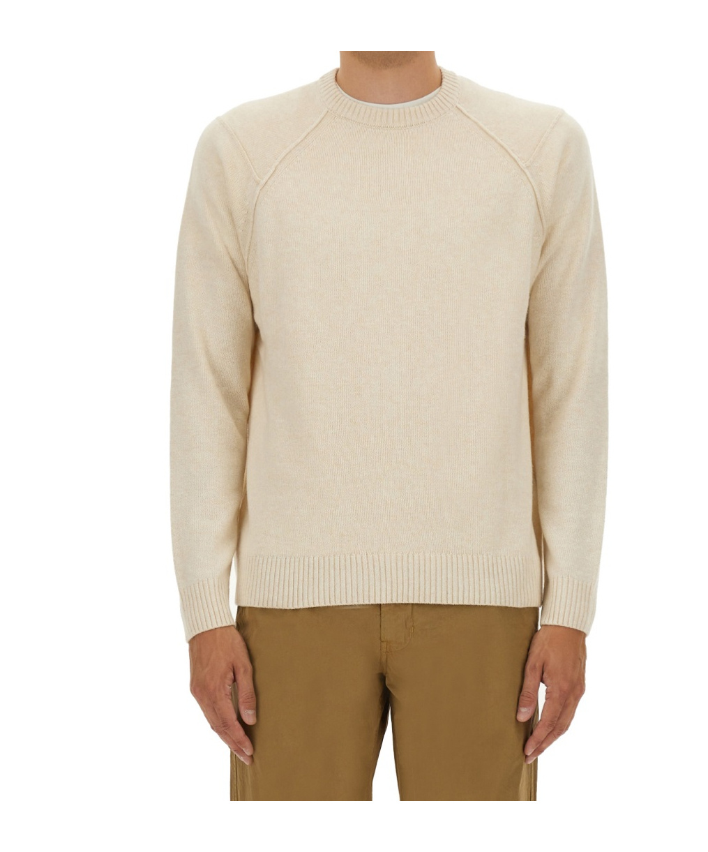 Woolrich Classic Crew Neck Choker With Raglan Sleeves In Brown