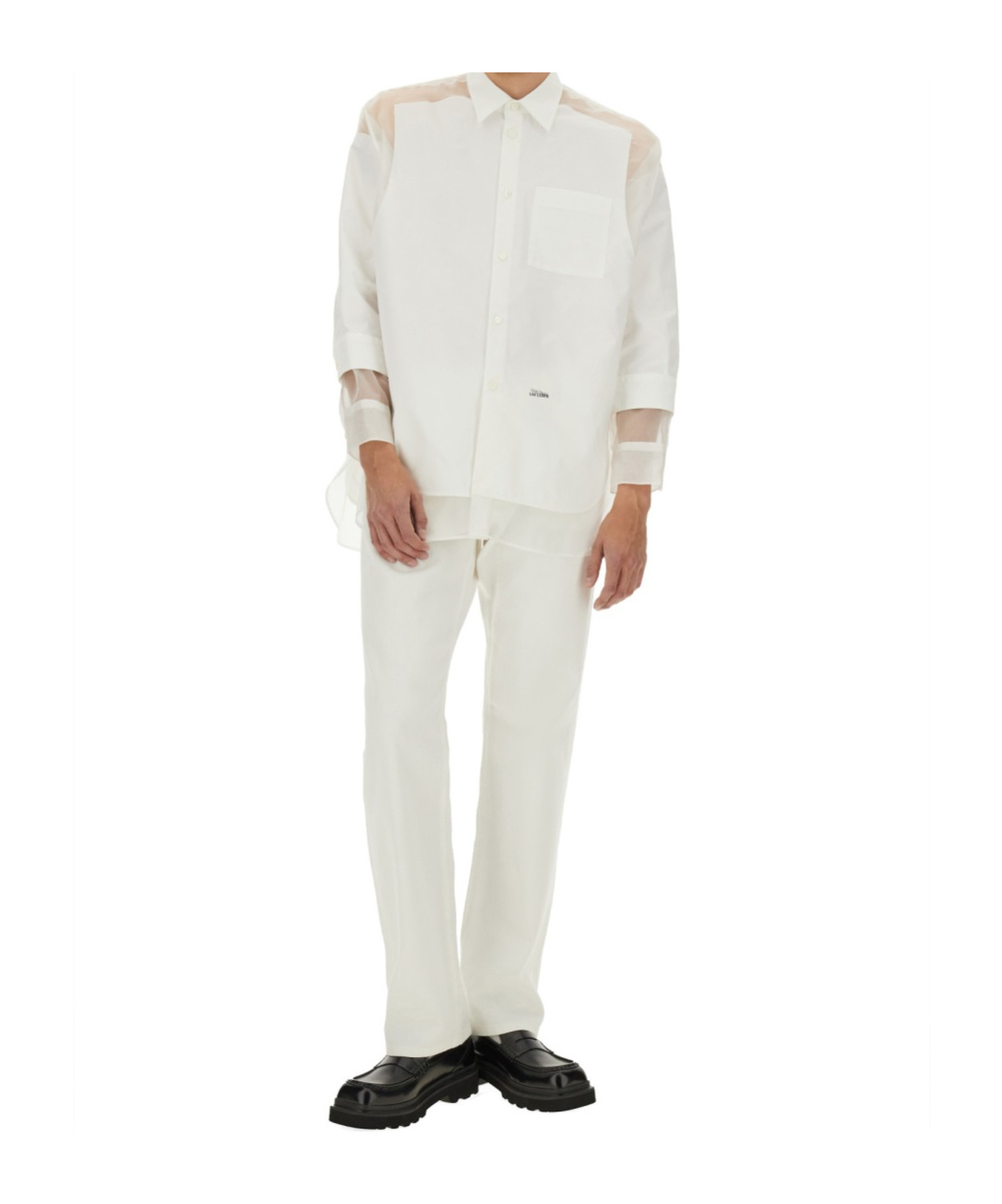 Jean Paul Gaultier Logo Printed Shirt In White