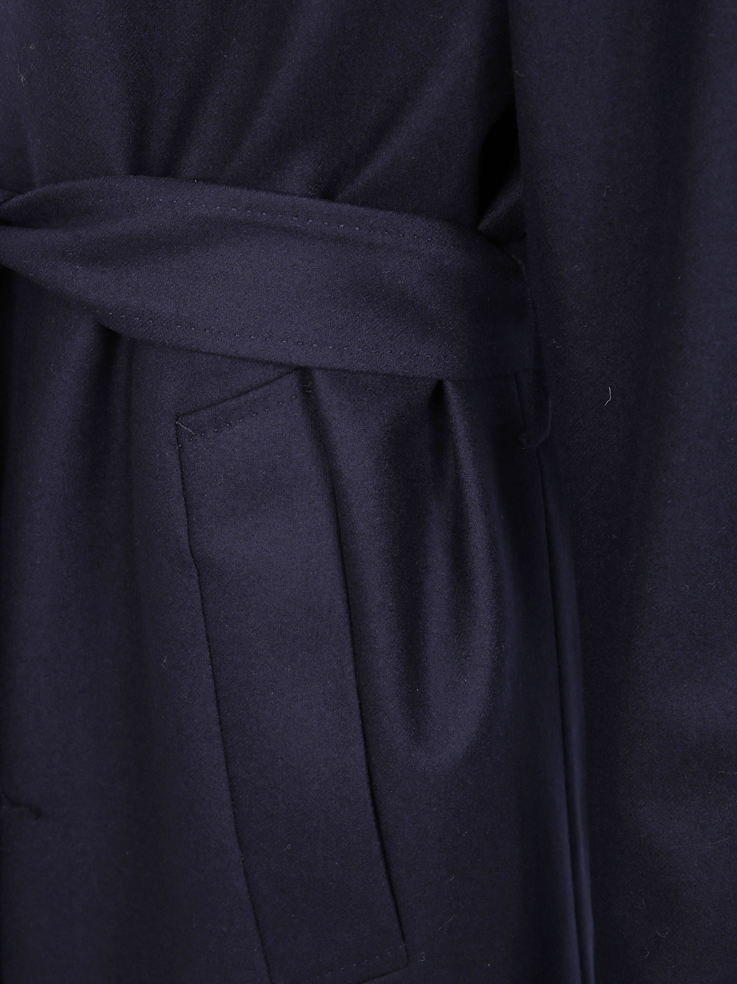 Zegna Wool Overcoat With Belted Waist And Pockets In Animal Print