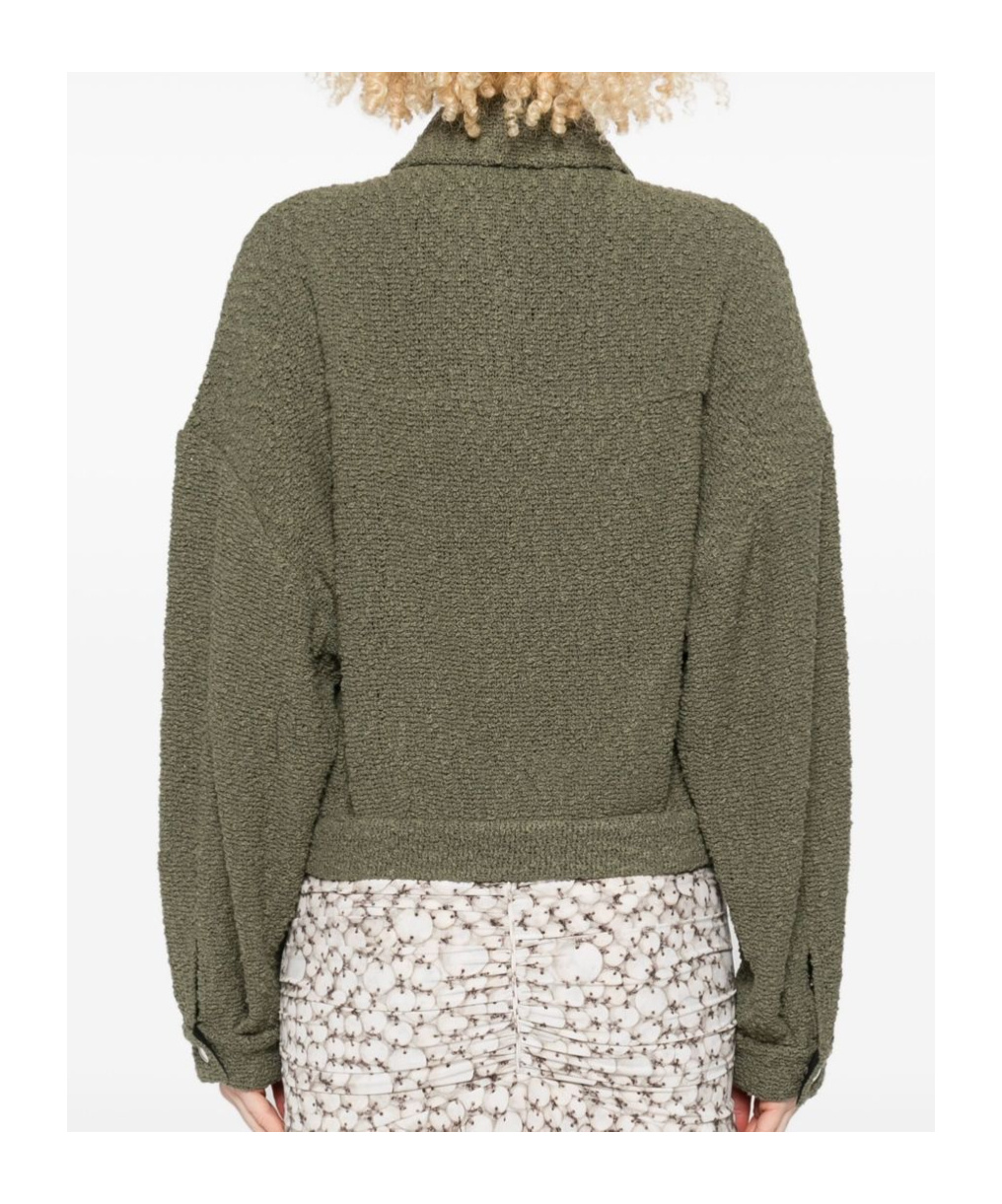 Iro Cotton Jacket Patch Pockets In Green