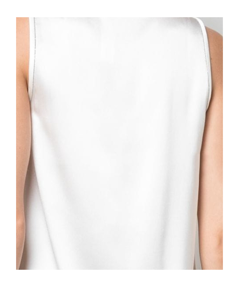 Brunello Cucinelli Stretch-silk Satin Reversible Tank Top In White