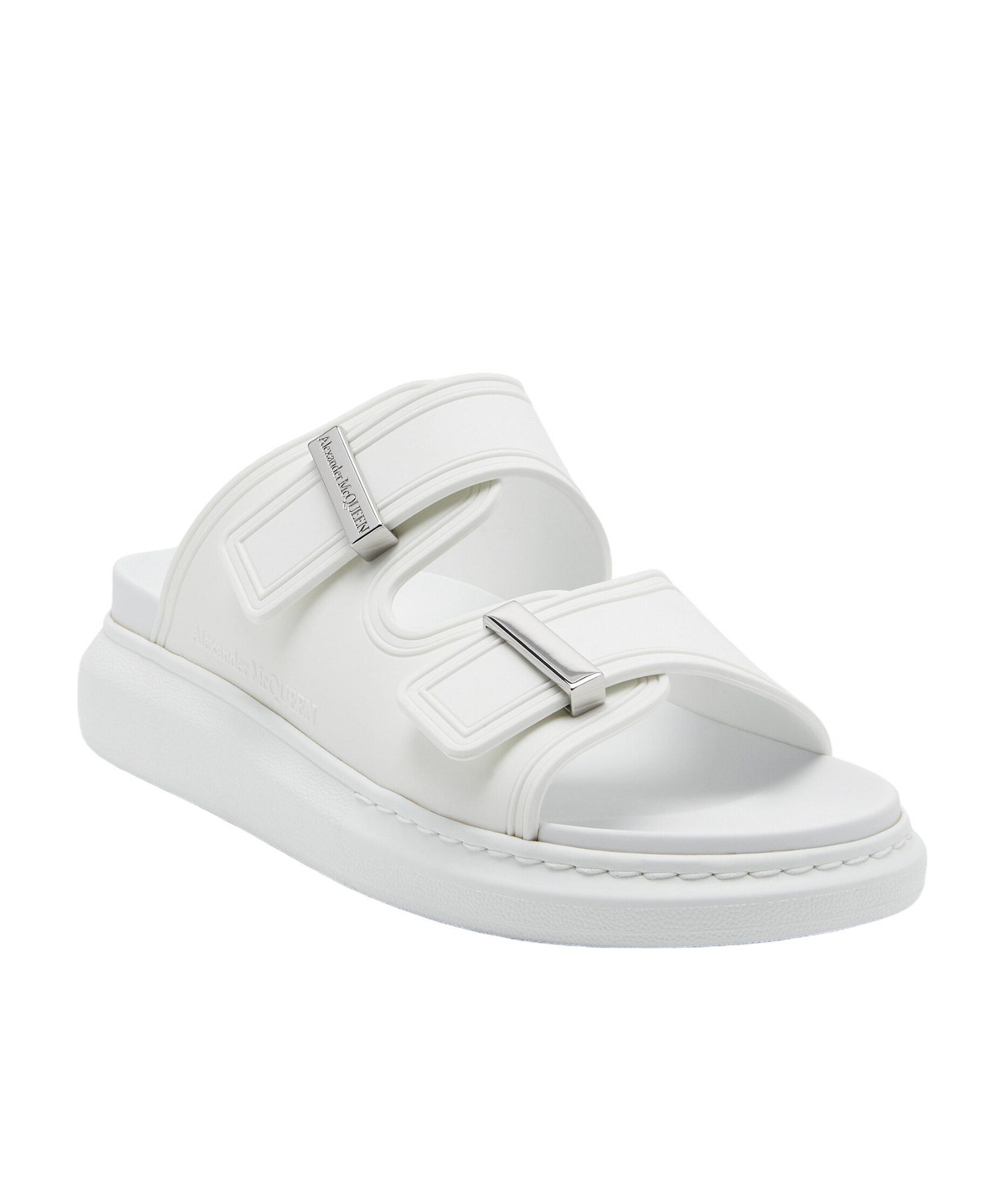 Alexander Mcqueen Oversized Hybrid Slide In Ivory