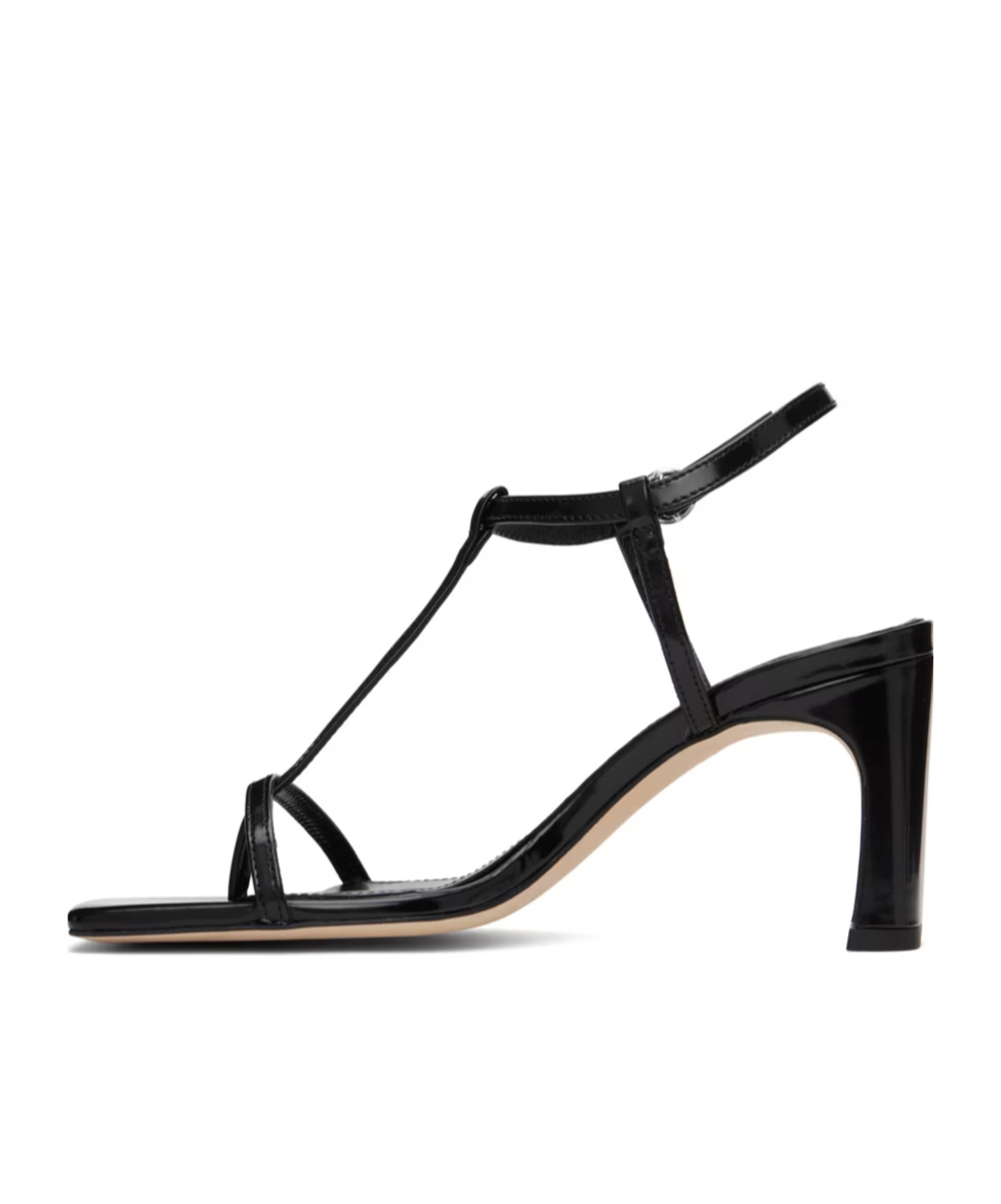 Aeyde Hilma 80mm Leather Sandals In Black