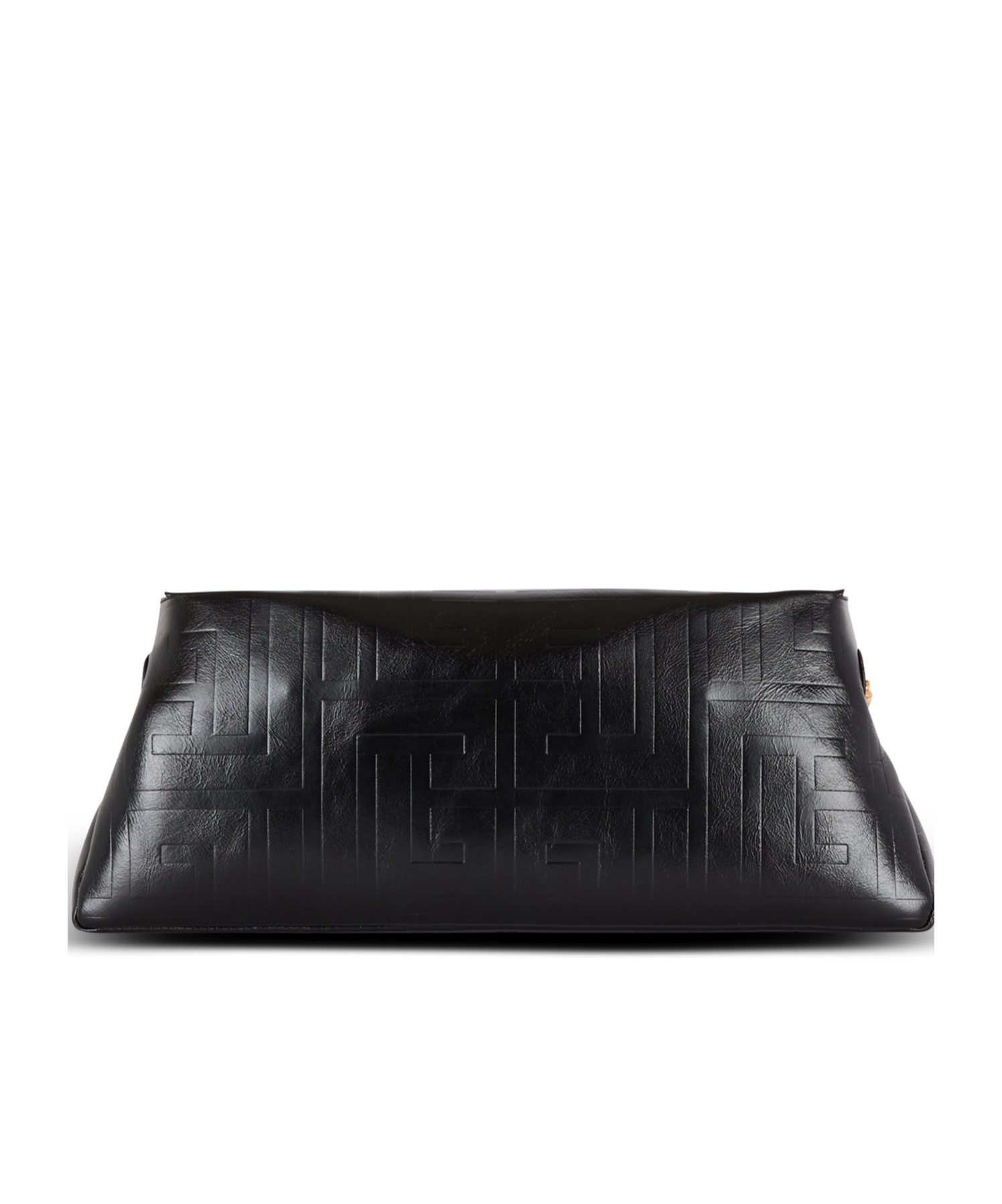 BALMAIN 1945 SOFT CLUTCH IN CRINKLED CALFSKIN LEATHER