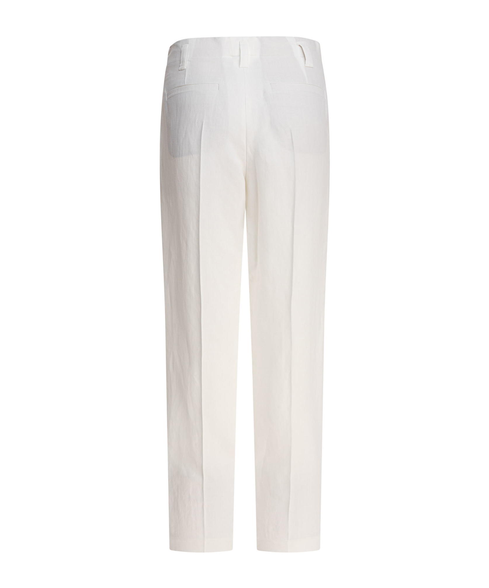 Shop Brunello Cucinelli Linen Trousers In White
