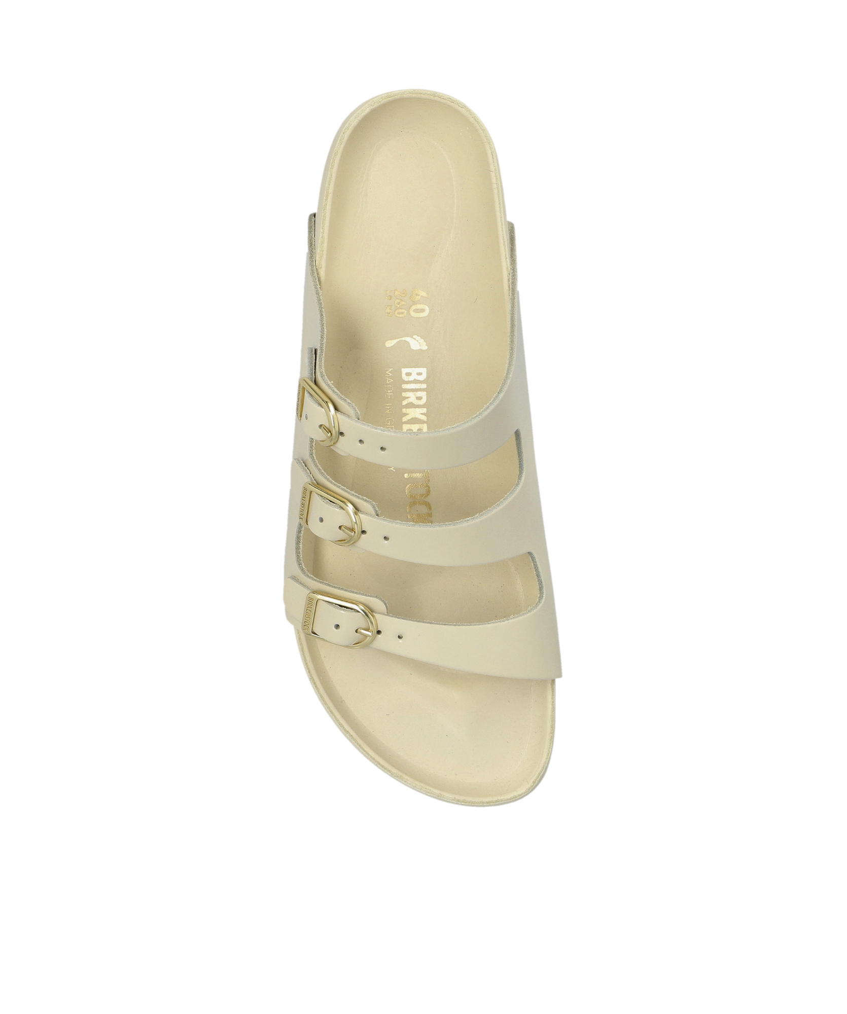 Birkenstock Triple Buckle Open Toe Flat Sole Sandals In Nude
