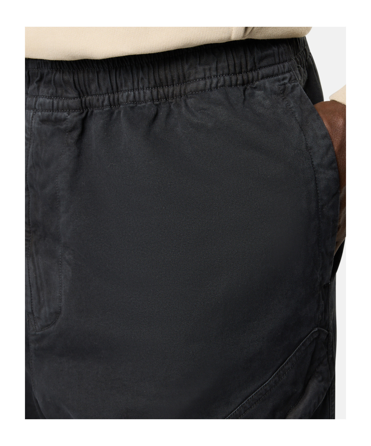 Stone Island Loose-fit Jogger Trousers With Snap And Zip Pockets In Black